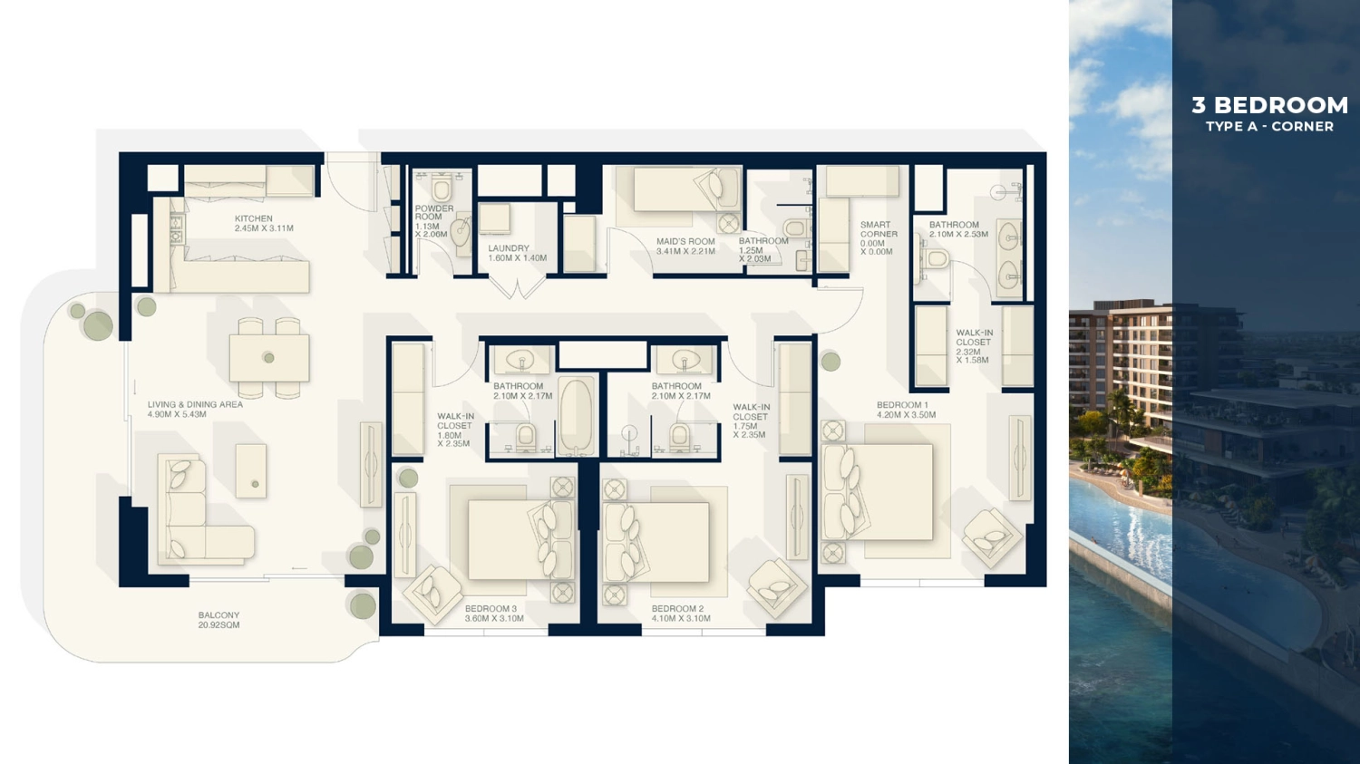 3 BR - Type A